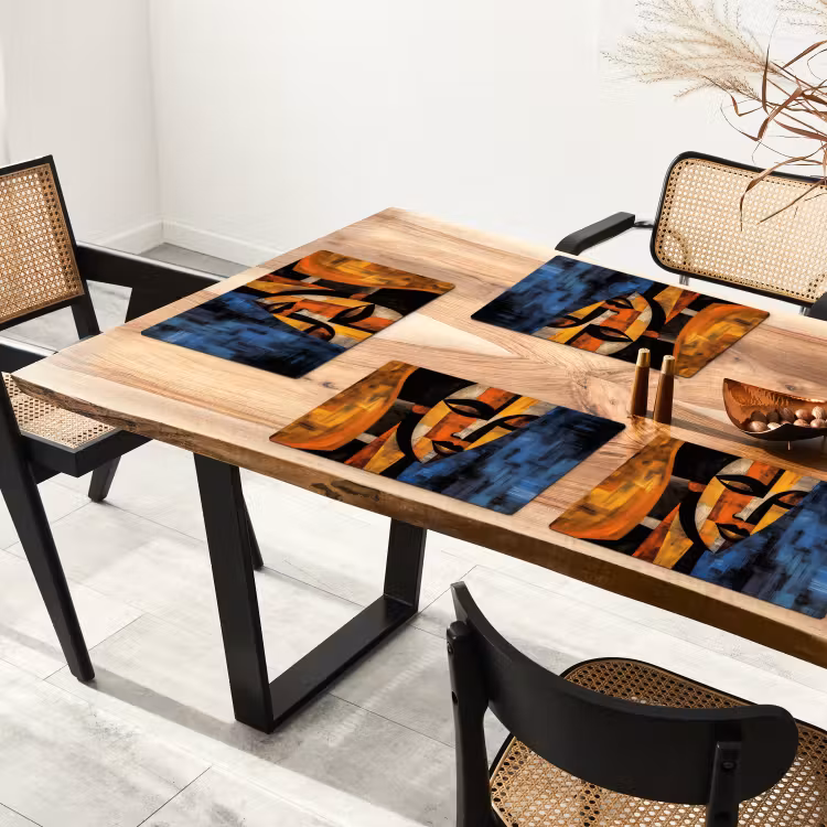 Placemat vinyl - Abstract - Portret - Kleurvakken — 4