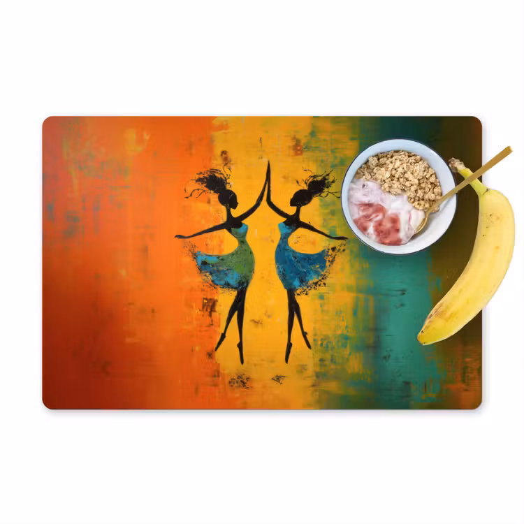 Placemat vinyl - Dansen - Vrouwen - Verfstructuur — 1