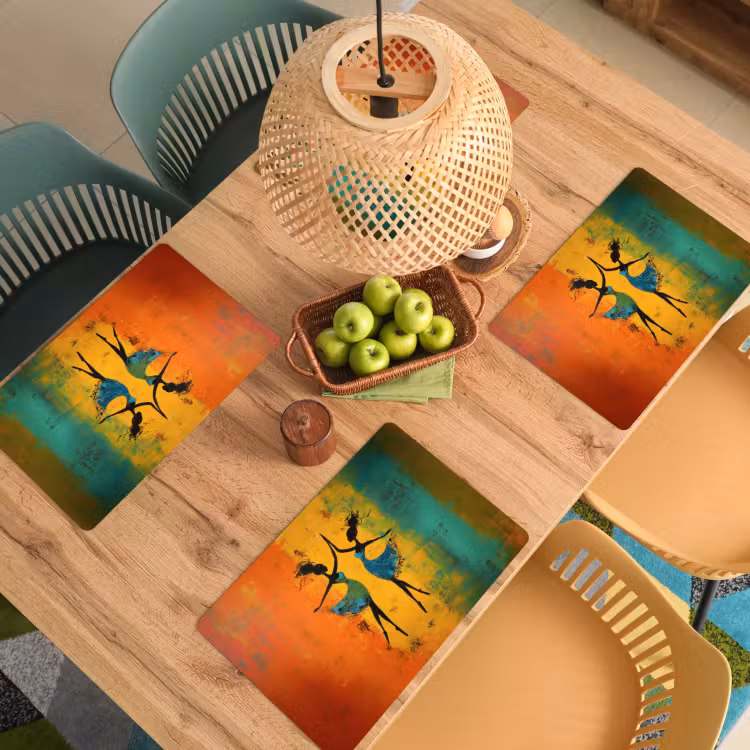 Placemat vinyl - Dansen - Vrouwen - Verfstructuur — 3