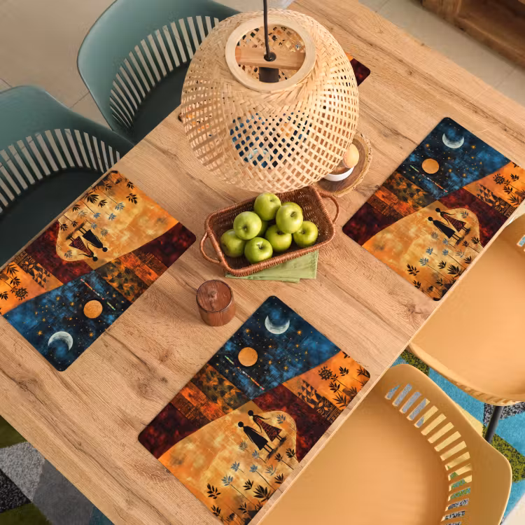 Placemat vinyl - Silhouetten - Abstract - Zon - Maan — 3
