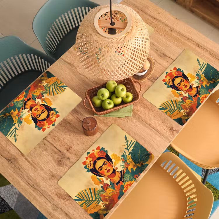 Placemat vinyl - Vrouwelijk - Bloemen - Sieraden — 3