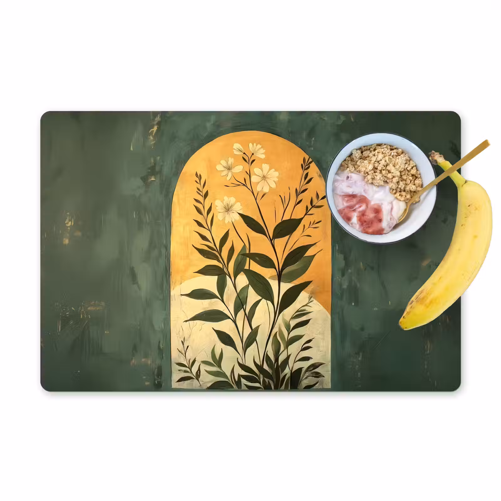 Placemat vinyl - Plant - Bloemen - Wit — 1
