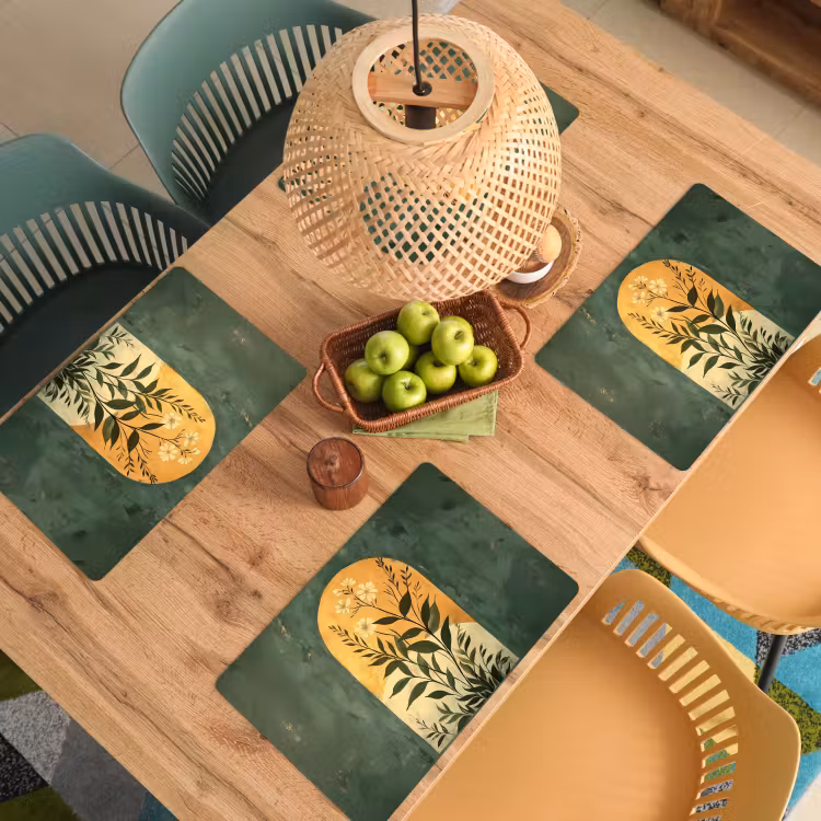 Placemat vinyl - Plant - Bloemen - Wit — 3