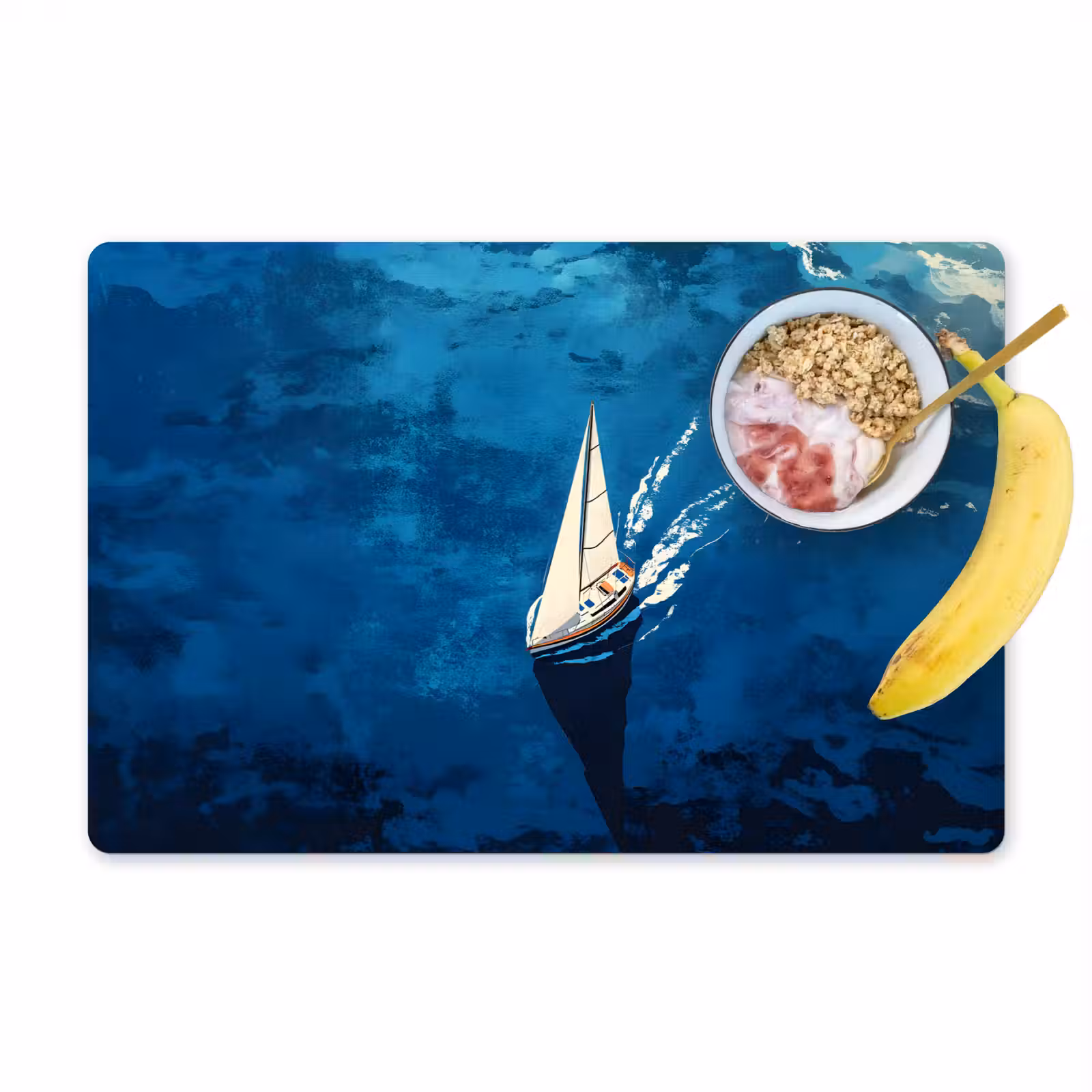 Placemat vinyl - Zeilboot - Water - Abstract - Schaduw — 1