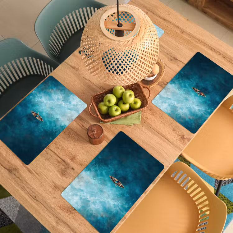 Placemat vinyl - Bootje - Water - Blauw — 3