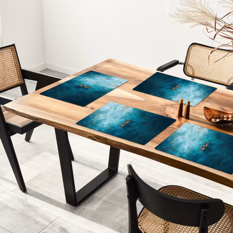 Placemat vinyl - Bootje - Water - Blauw — 4