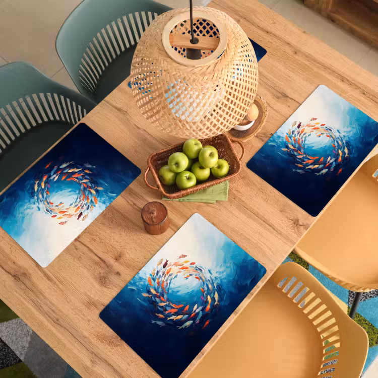 Placemat vinyl - Zee - Vissen - Kleurrijk - Dynamisch — 3