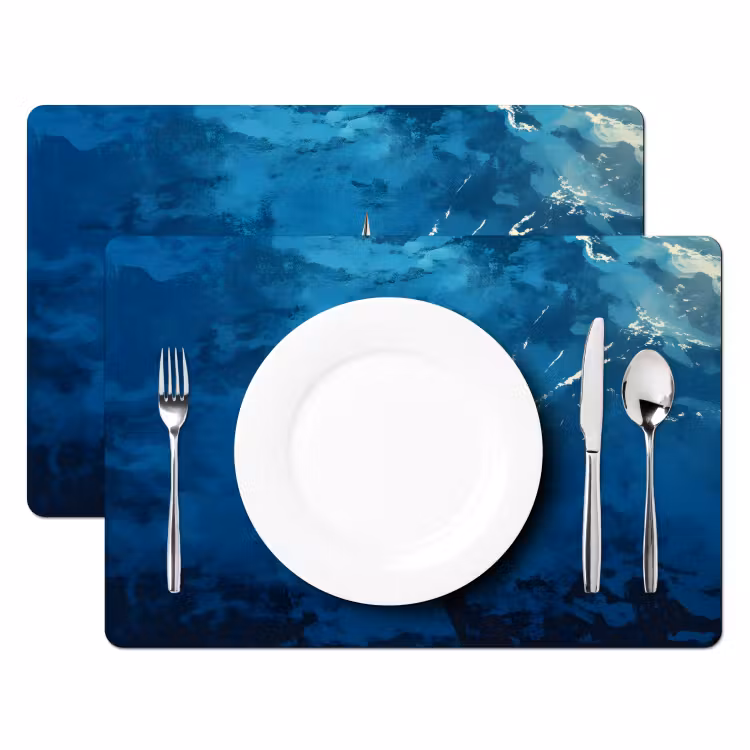 Placemat vinyl - Zeilboot - Water - Abstract - Schaduw — 2