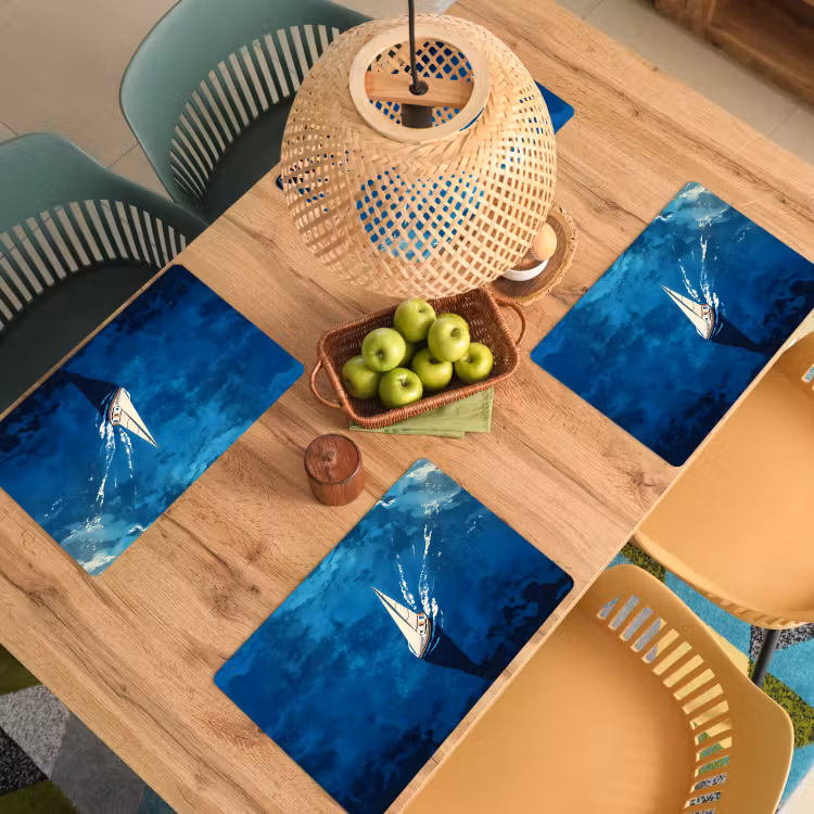 Placemat vinyl - Zeilboot - Water - Abstract - Schaduw — 3