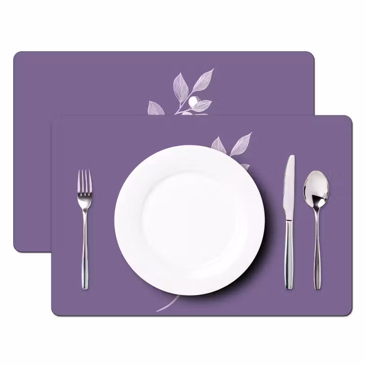 Placemat vinyl - Tak - Sierlijk - Bladeren - Minimalistisch — 2