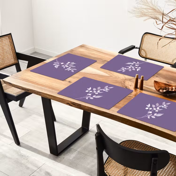 Placemat vinyl - Tak - Sierlijk - Bladeren - Minimalistisch — 4