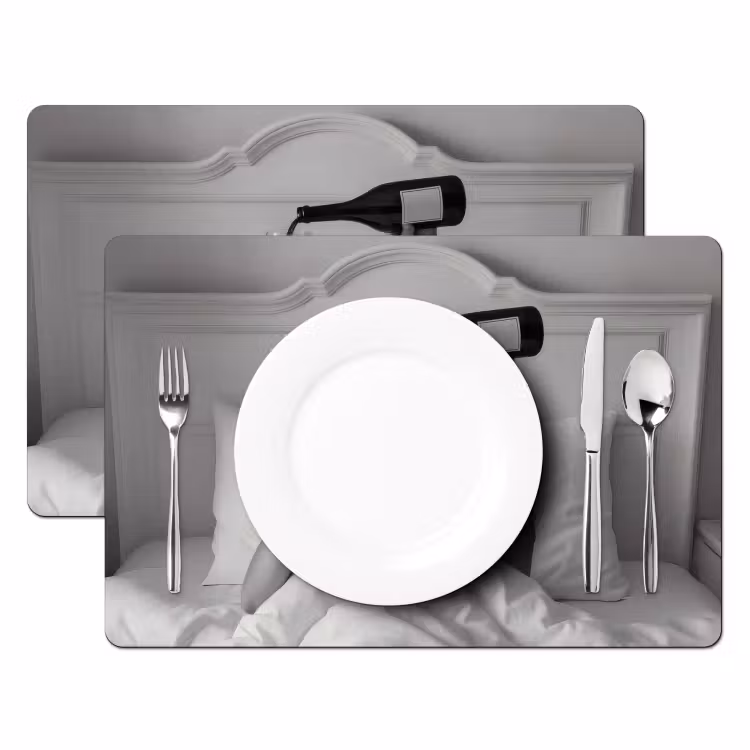 Placemat vinyl - Lakens - Armen - Wijn - Glas — 2