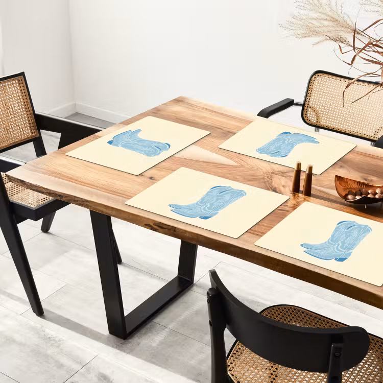 Placemat vinyl - Illustratie - Cowboylaarzen - Patroon — 4