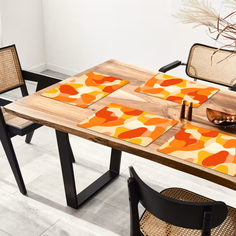 Placemat vinyl - Abstract - Vormen - Oranje — 4