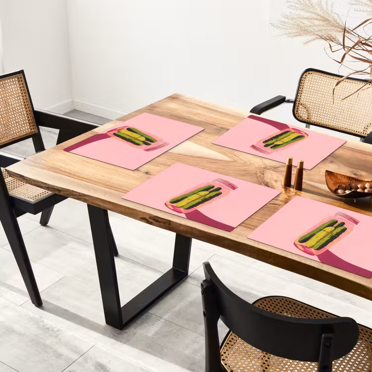 Placemat vinyl - Augurken - Pot - Schaduw - Roze — 4