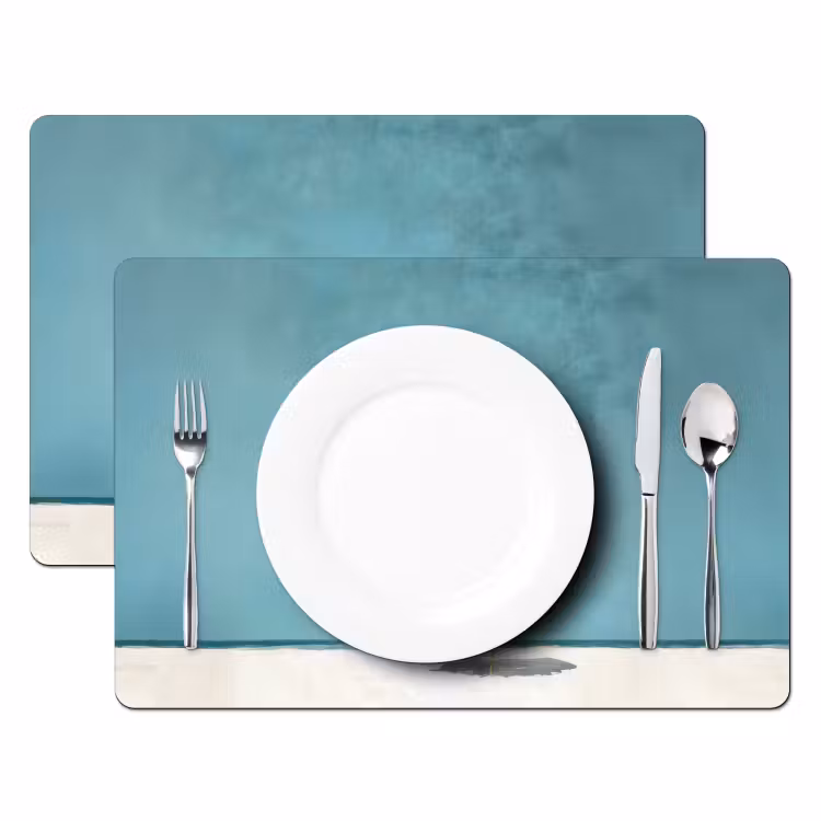 Placemat vinyl - Parasol - Geel - Strand - Zee — 2