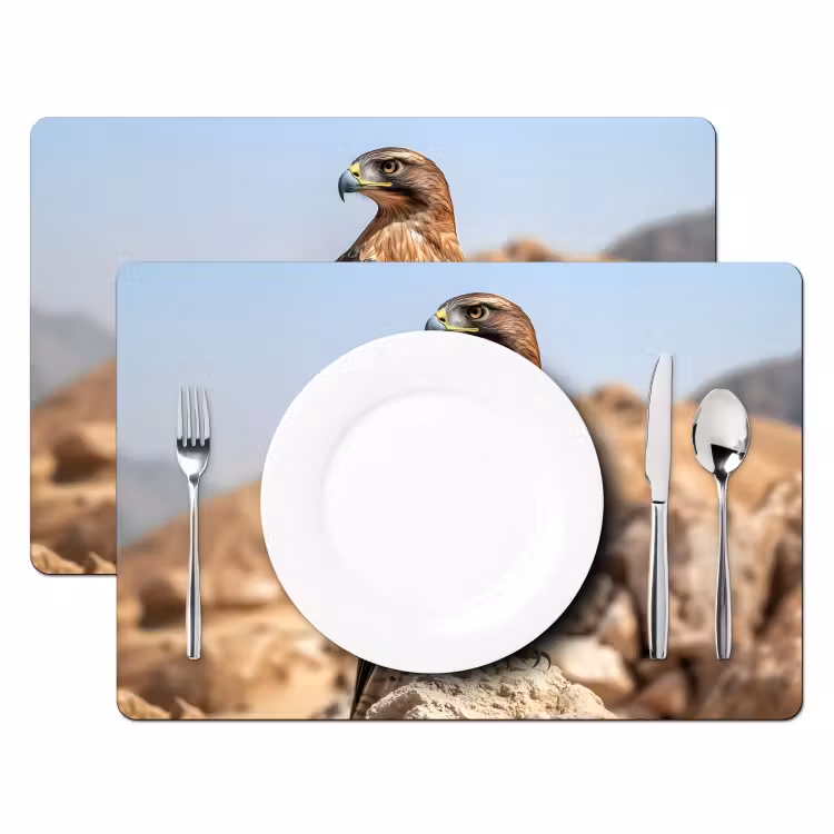 Placemat vinyl - Valk - Vogel - Rots - Macht — 2