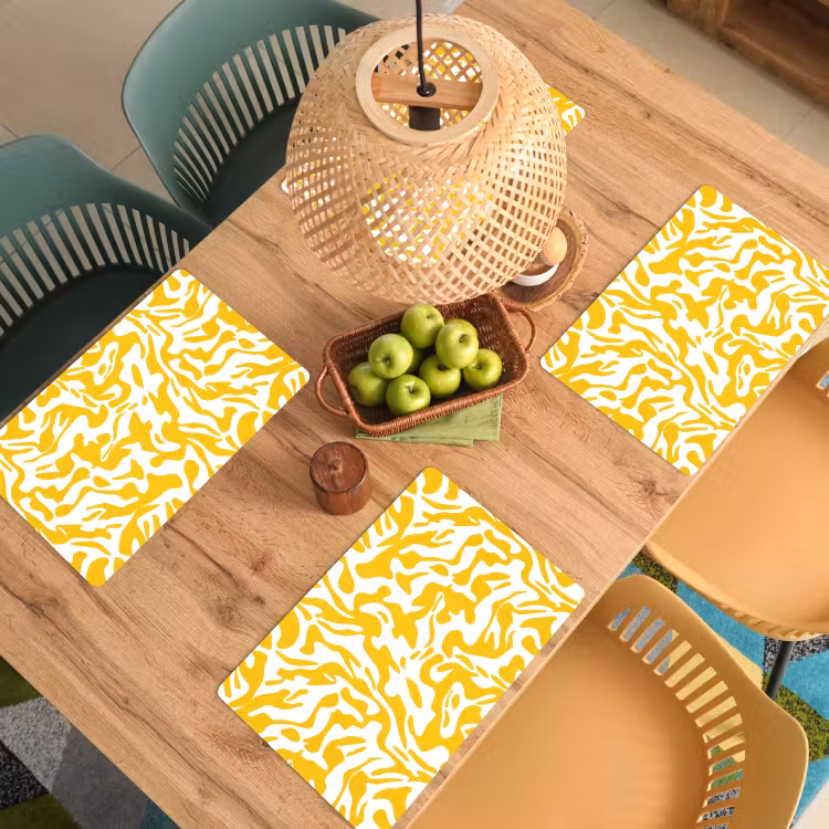 Placemat vinyl - Vormen - Wit - Abstract — 3