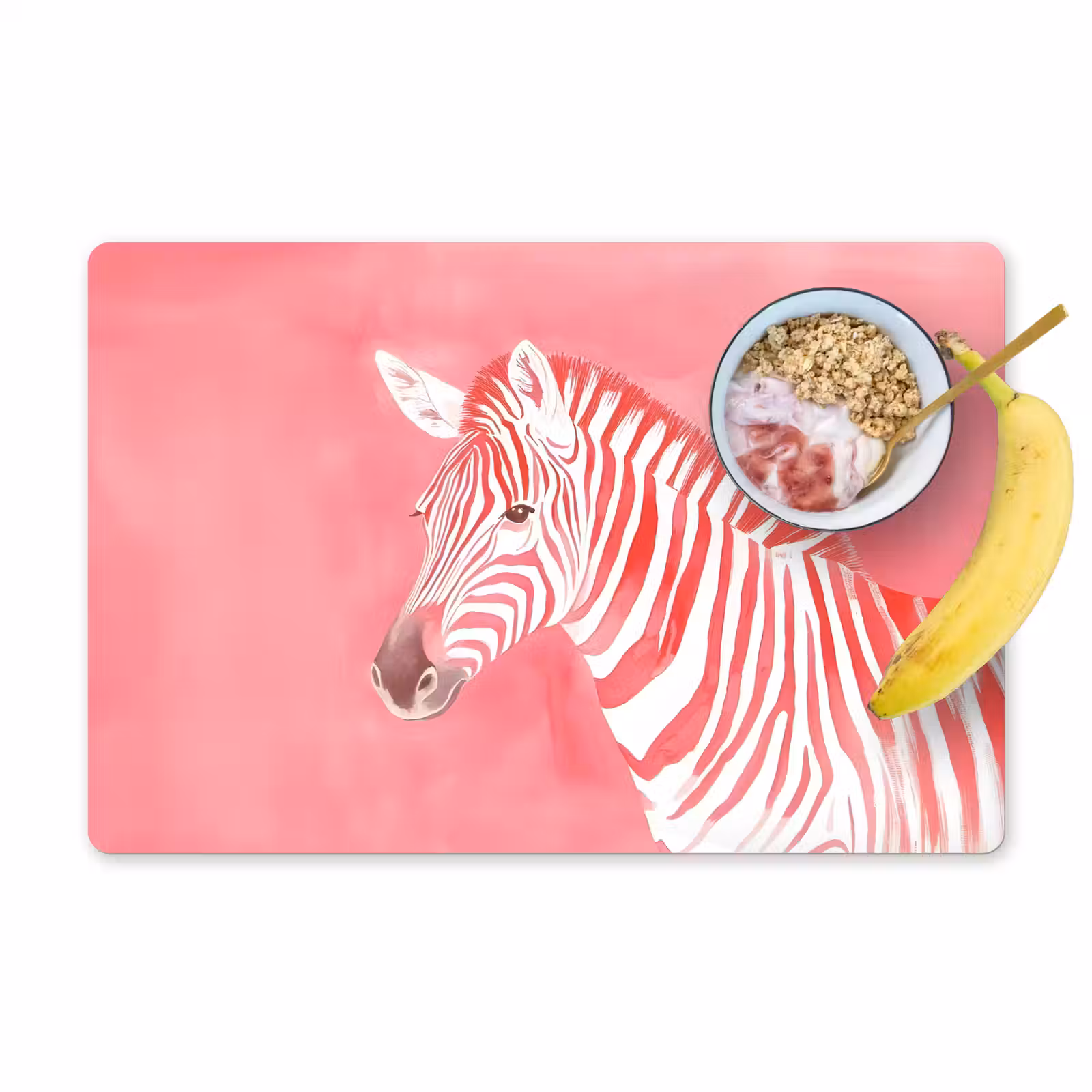 Placemat vinyl - Zebra - Pink - Verf — 1