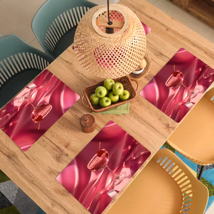 Placemat vinyl - Cocktail - Pink - Luxe — 3