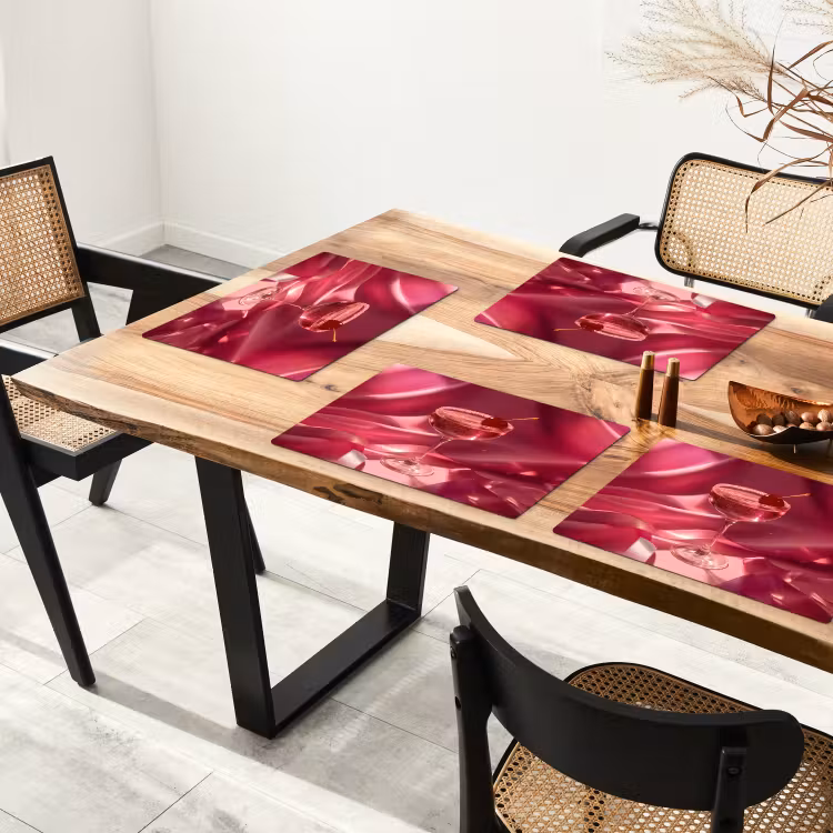 Placemat vinyl - Cocktail - Pink - Luxe — 4