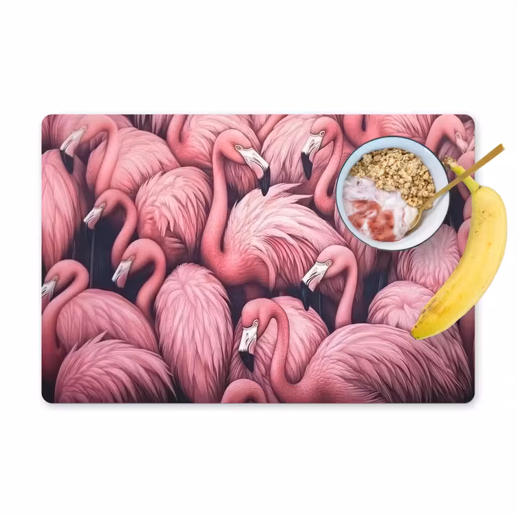 Placemat vinyl - Flamingo - Roze - Dieren — 1