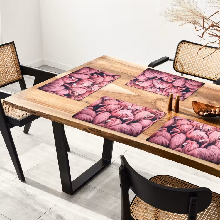 Placemat vinyl - Flamingo - Roze - Dieren — 4