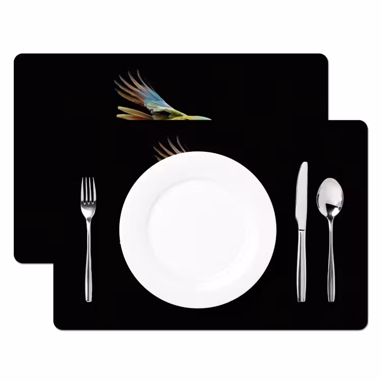 Placemat vinyl - Papegaai - Kleurrijk - Vleugels - Sierlijk — 2