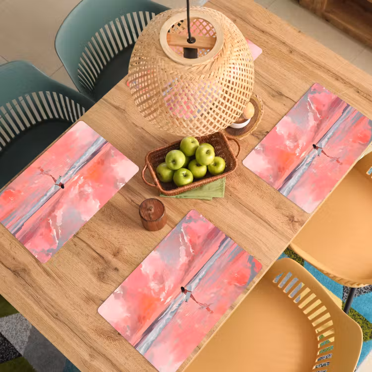 Placemat vinyl - Roze - Surfen - Zee — 3