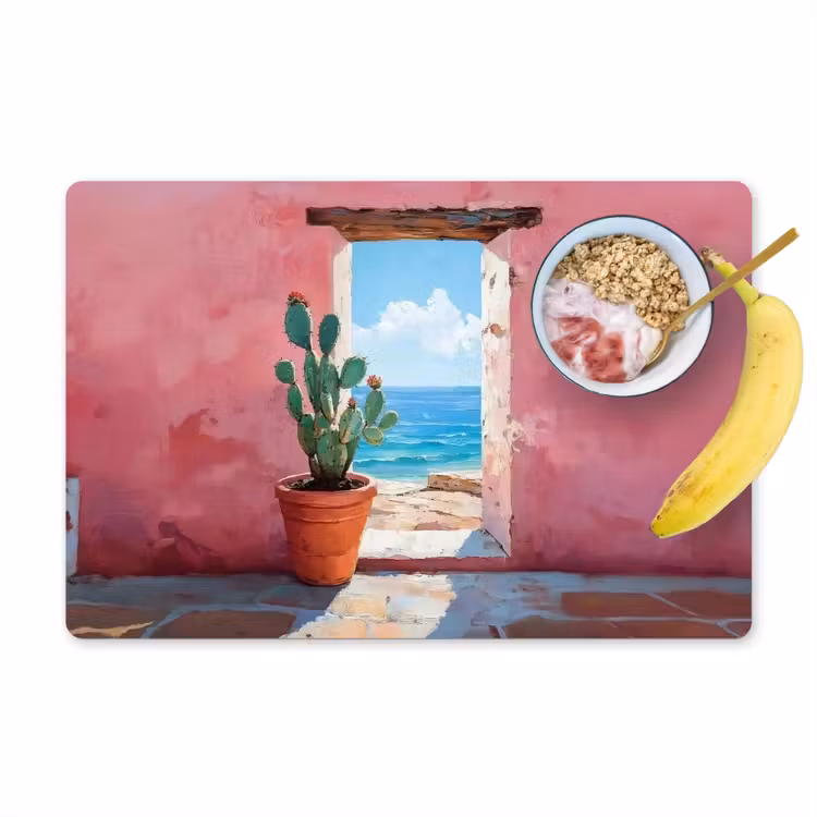 Placemat vinyl - Zee - Roze - Cactus — 1