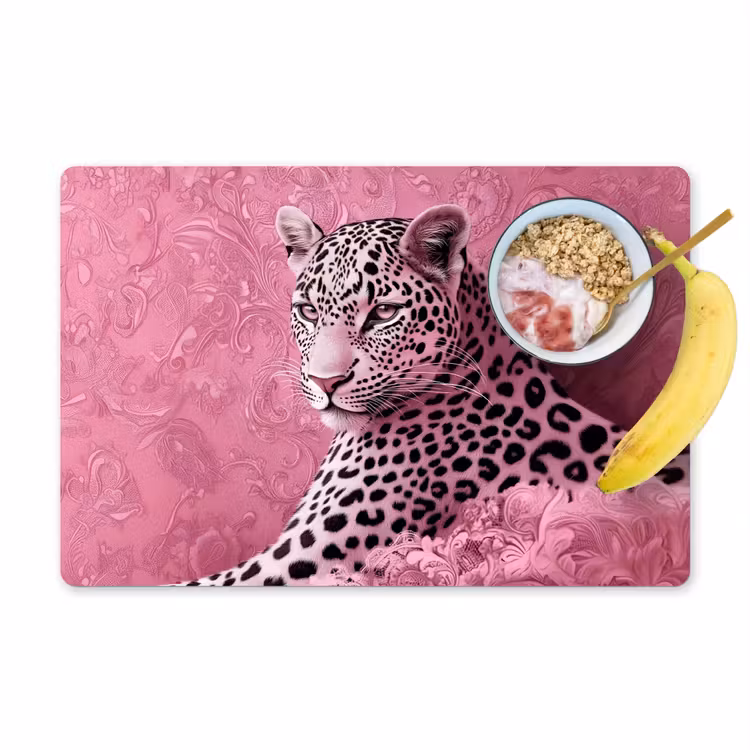 Placemat vinyl - Panter - Luxe - Roze — 1
