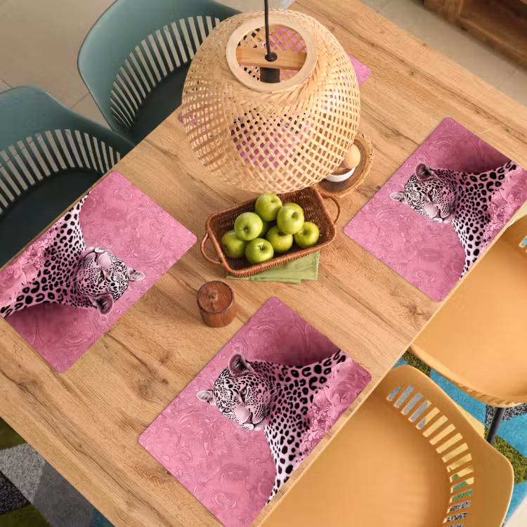 Placemat vinyl - Panter - Luxe - Roze — 3