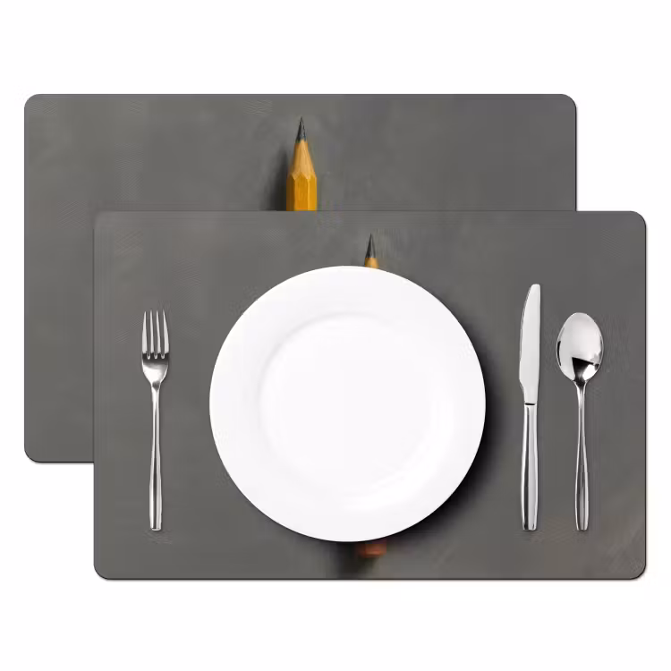 Placemat vinyl - Potlood - Schilderij - Geel — 2