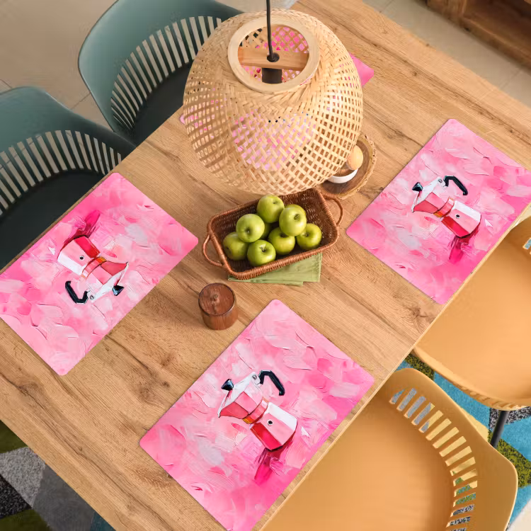 Placemat vinyl - Roze - Verf - Coffee — 3