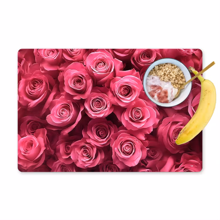 Placemat vinyl - Rozen - Pink - Bloem — 1