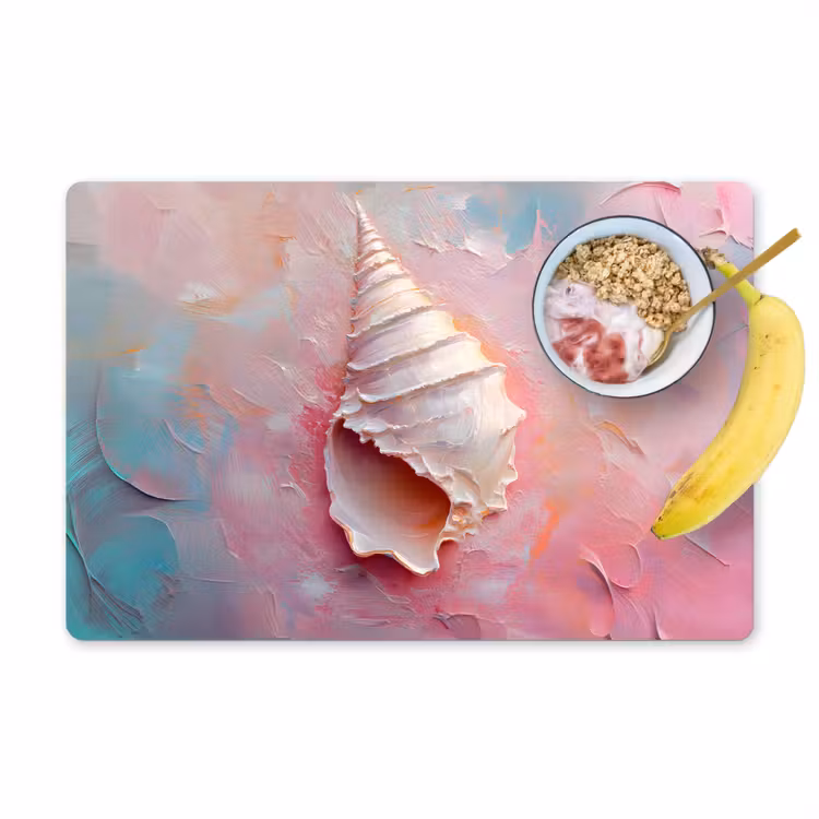 Placemat vinyl - Schelp - Pastel - Pink — 1
