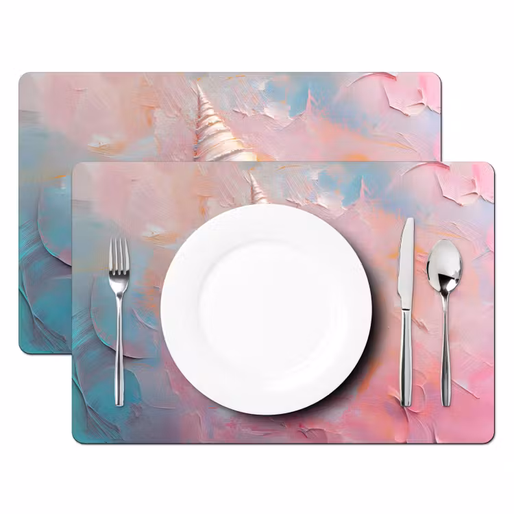 Placemat vinyl - Schelp - Pastel - Pink — 2
