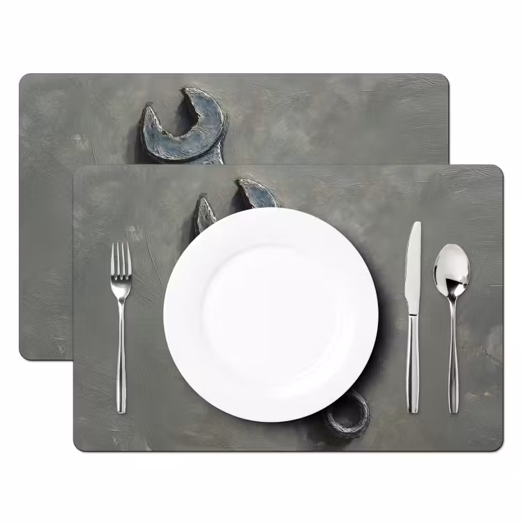 Placemat vinyl - Steeksleutel - Schilderij - Gereedschap - Verf — 2