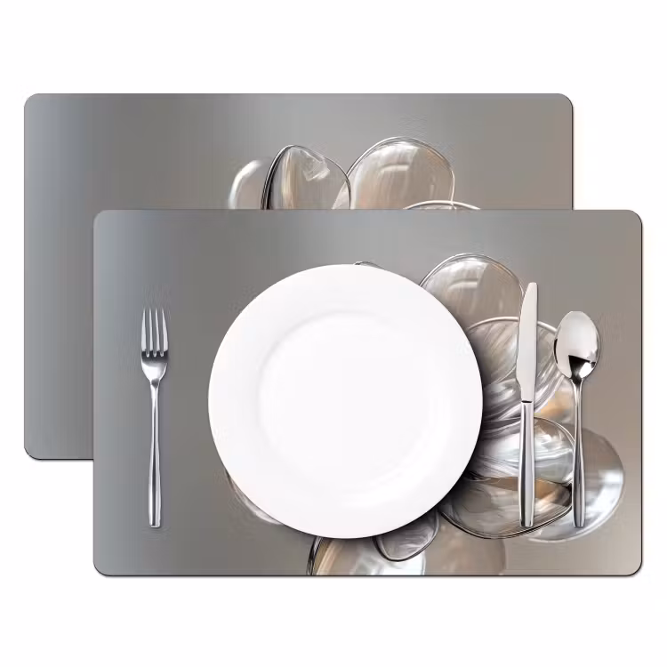 Placemat vinyl - Bloem - Glazen - Doorzichtig — 2