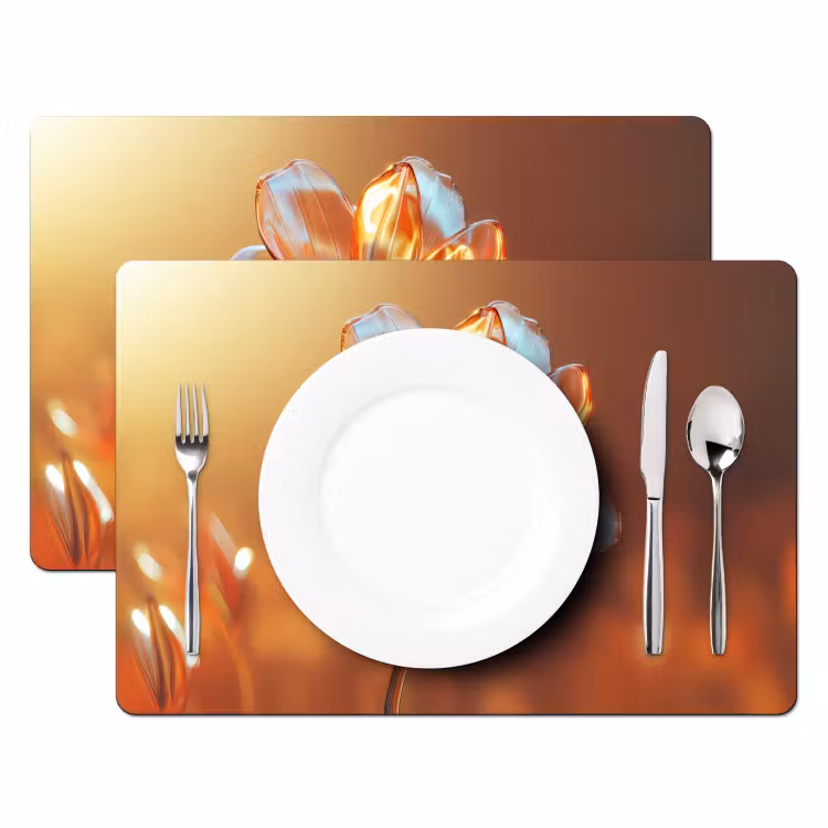 Placemat vinyl - Glazen - Bloem - Zonlicht — 2