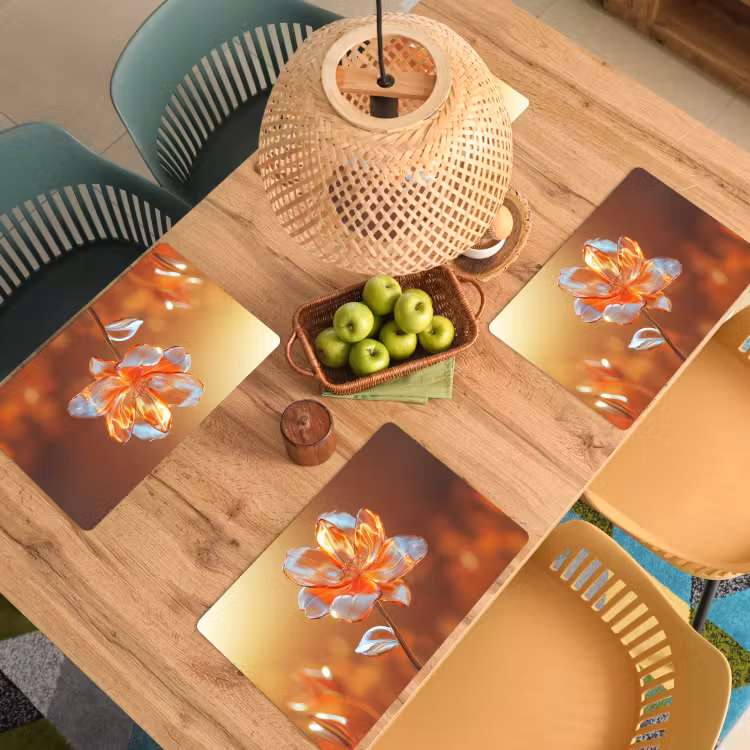 Placemat vinyl - Glazen - Bloem - Zonlicht — 3