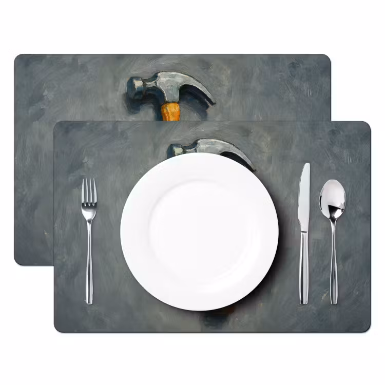 Placemat vinyl - Hamer - Schilderij - Gereedschap — 2