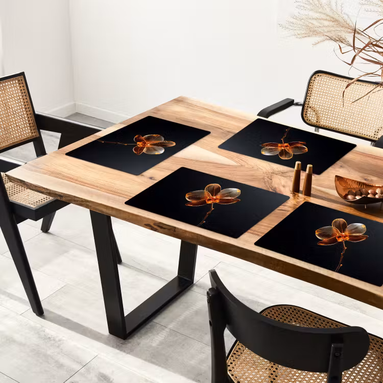 Placemat vinyl - Orchidee - Doorzichtig - Bloem — 4