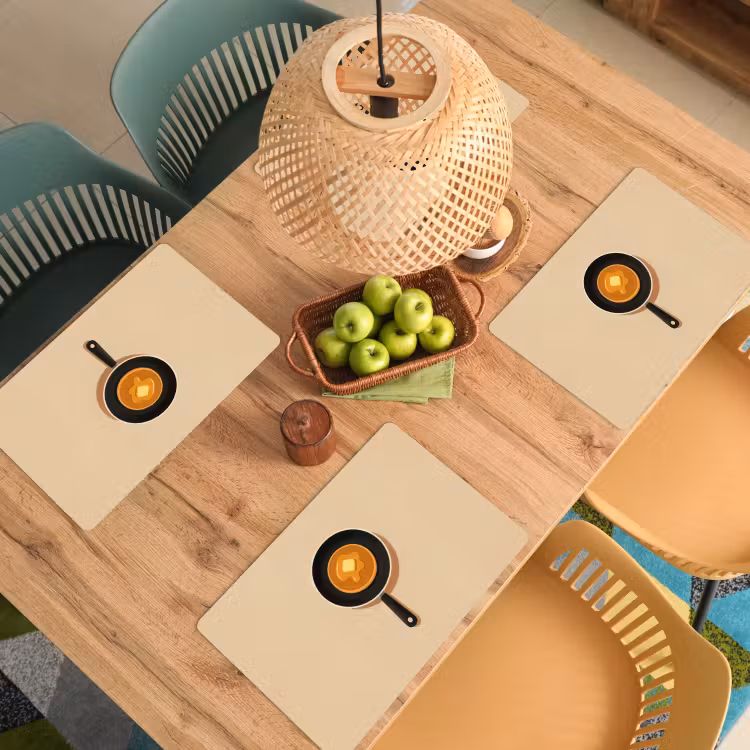 Placemat vinyl - Pannenkoek - Koekenpan - Boter - Minimalistisch — 3