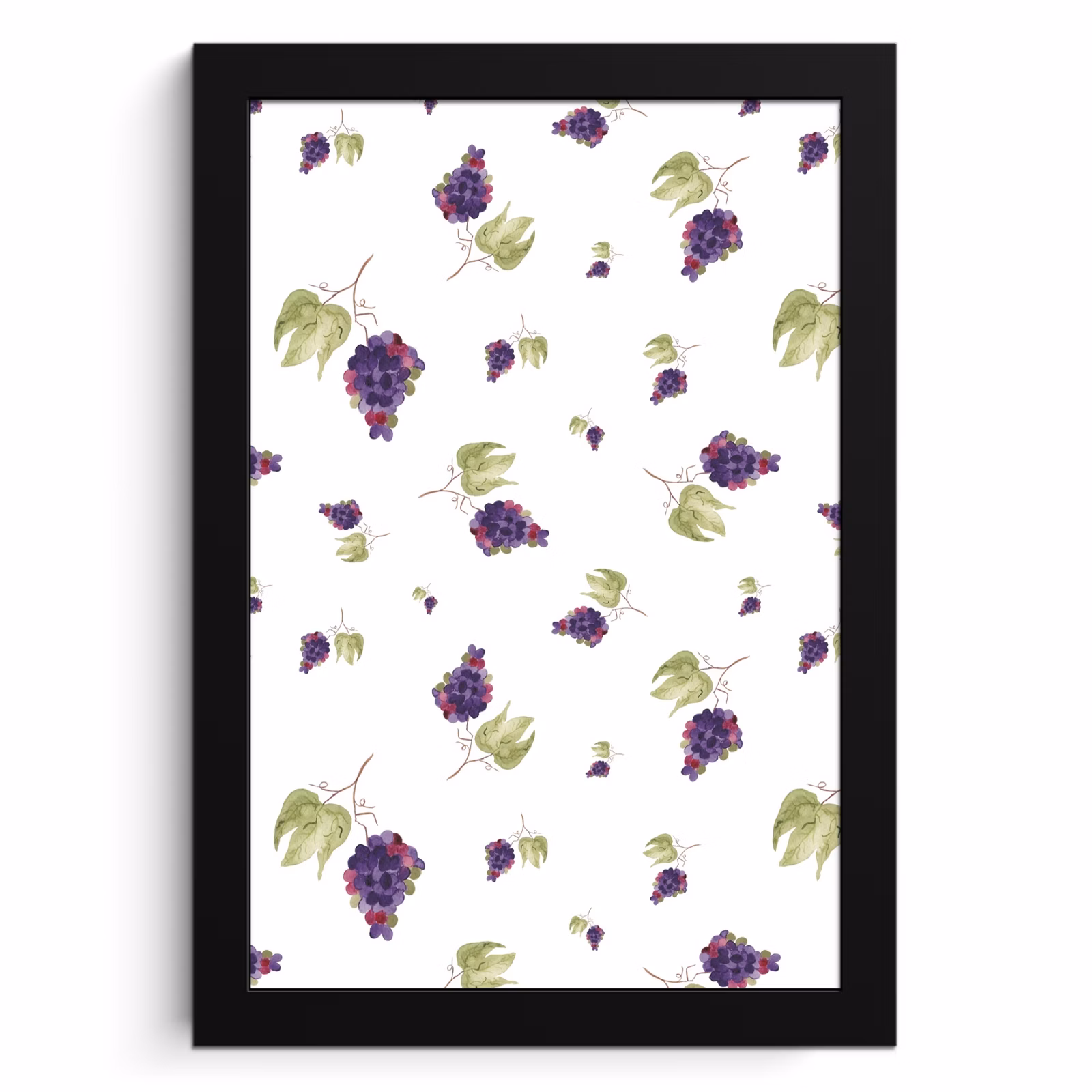 Poster met lijst - Wijnstok Patroon — 1