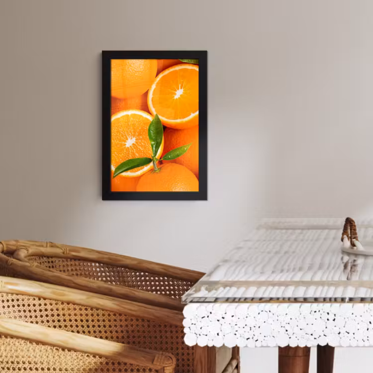 Poster met lijst - Sinaasappel Zonnestralen — 3