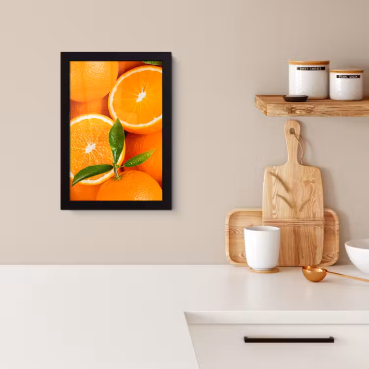 Poster met lijst - Sinaasappel Zonnestralen — 4
