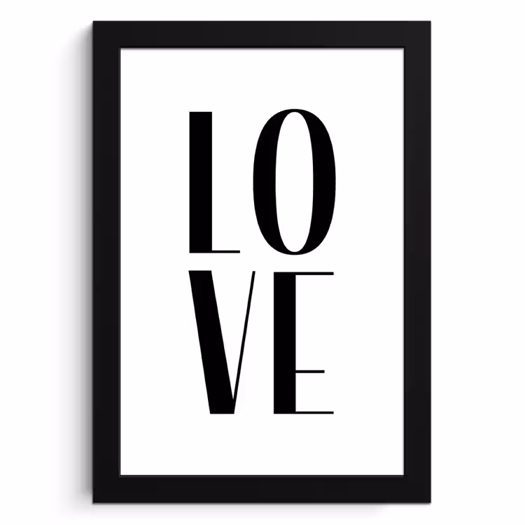 Poster met lijst - Liefdeslettertypografie — 1