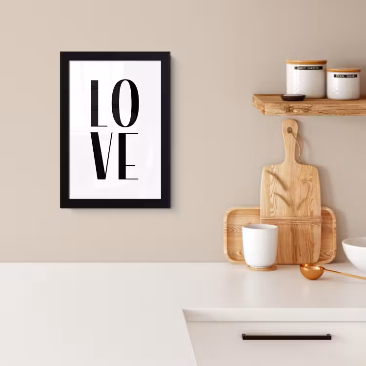Poster met lijst - Liefdeslettertypografie — 2