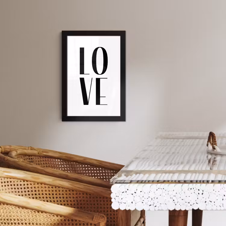 Poster met lijst - Liefdeslettertypografie — 4